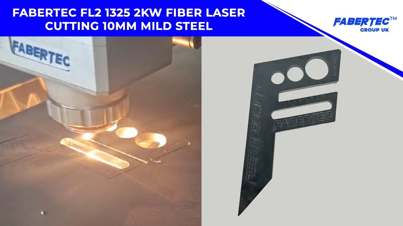 Fabertec FL2 1325 2kw Fiber Laser Cutting 10mm Mild Steel